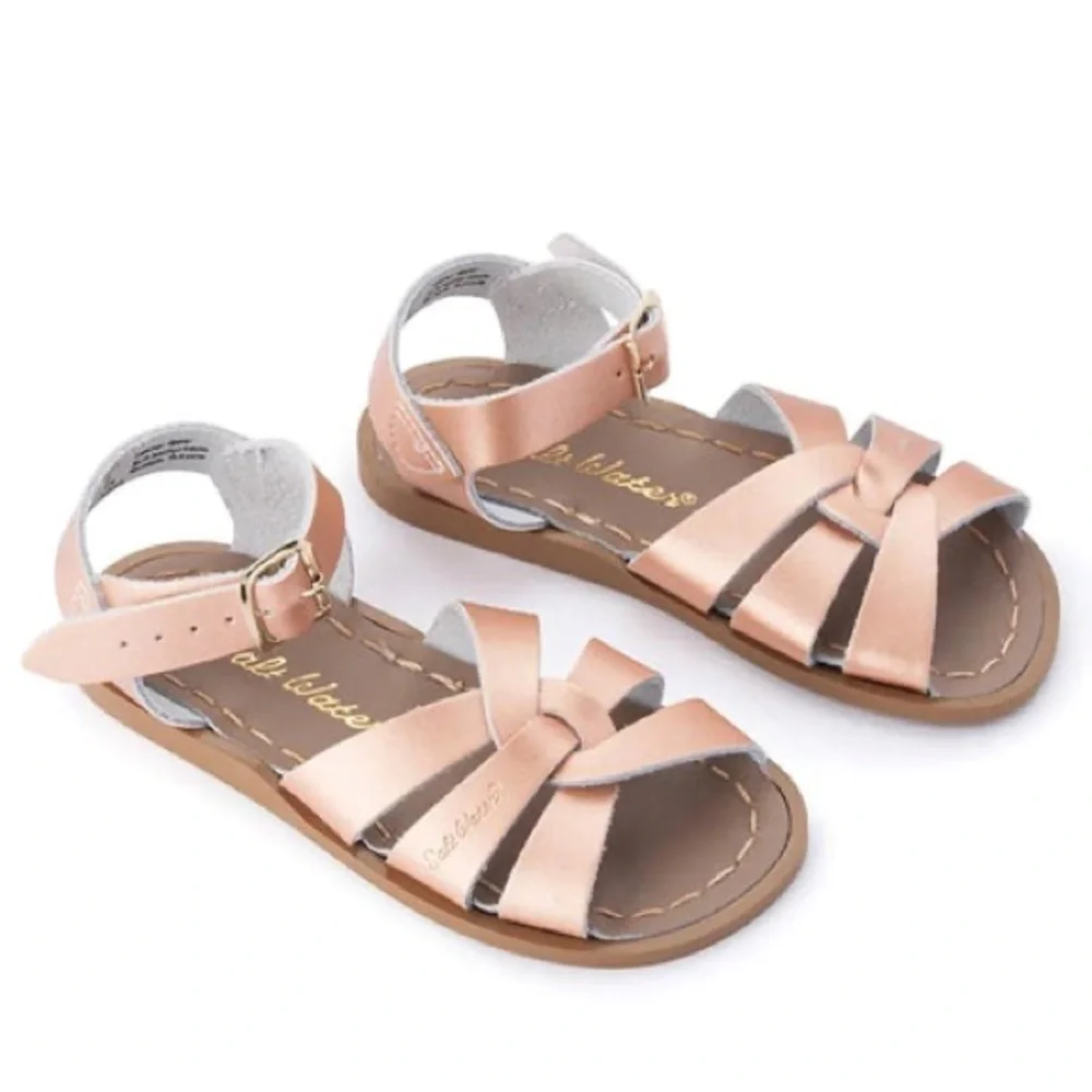 saltwater sandals Classic girls 12 rose gold